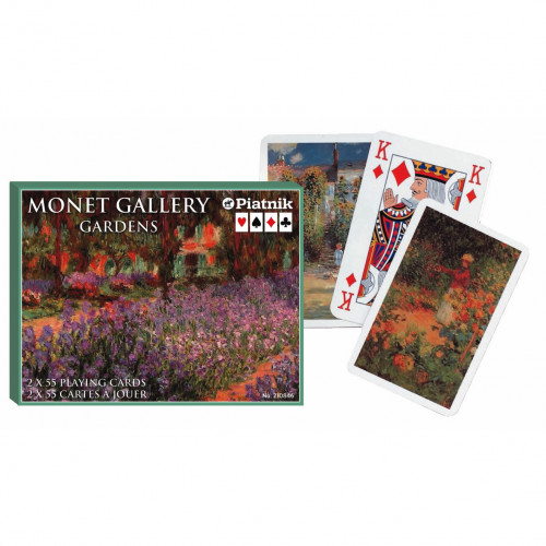 Carti de joc "Monet - Gardens", Piatnik (Austria),  2 pachete in cutie de lux